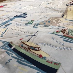 J. Crew Nantucket Lighthouse Beaded Skirt size 2